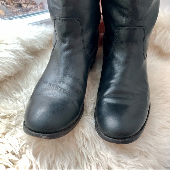 FRYE Melissa Button Black Tall Shaft Leather Boot - Picture 12 of 15